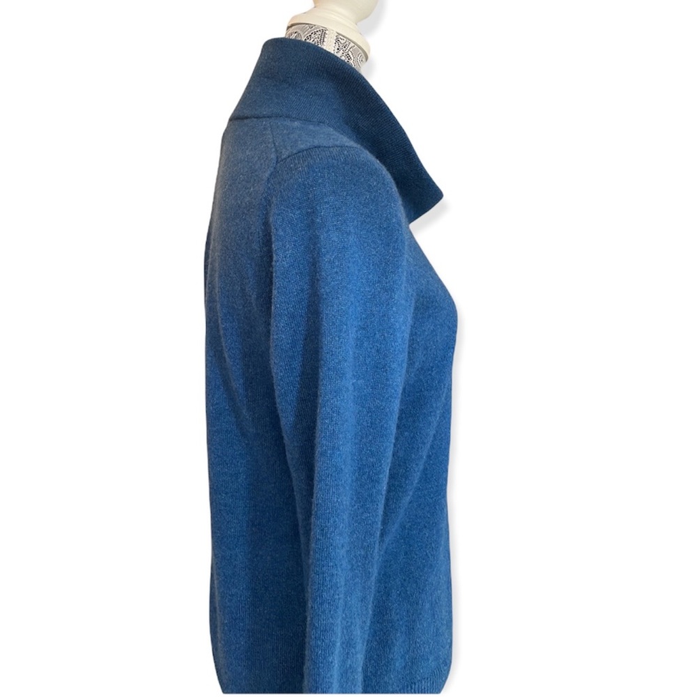 Talbots petites pure cashmere blue sweater size Mp - Picture 6 of 10